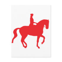 Piaffe Dressage Horse and Rider (red) postcards by dogsandhorses Piaffe Dressage Horse and Rider (red) postcards