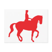 Piaffe Dressage Horse and Rider (red) postcards by dogsandhorses Piaffe Dressage Horse and Rider (red) postcards