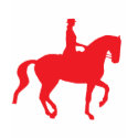 Piaffe Dressage Horse and Rider (red) t-shirts