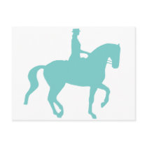 Piaffe Dressage Horse and Rider (teal) postcards by dogsandhorses Piaffe Dressage Horse and Rider (teal) postcards