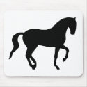Piaffe Horse (black) mousepads