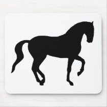 Piaffe Horse (black) mousepads