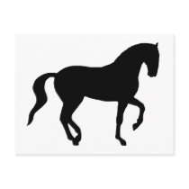 Piaffe Horse (black) postcards by dogsandhorses Piaffe Horse (black) postcards