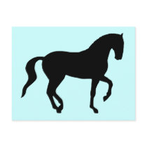 Piaffe Horse (black) postcards by dogsandhorses Piaffe Horse (black) postcards