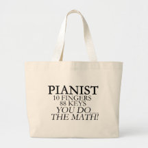 Pianist 10 Fingers 88 Keys Tote Bag