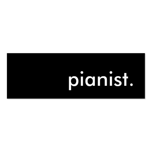 pianist. business cards (front side)