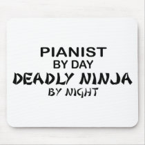 Pianist Deadly Ninja by Night Mouse Pads