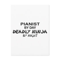 Pianist Deadly Ninja by Night Post Card
