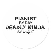Pianist Deadly Ninja by Night Sticker