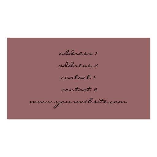 pianist keyboard girly vintage music profile card business cards (back side)