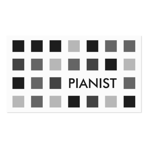 PIANIST (mod squares) Business Card Template