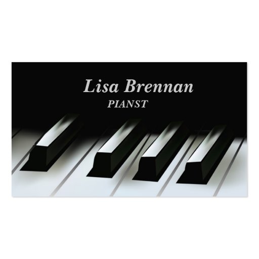 Pianist , Musician , Classics Player Business Card (front side)
