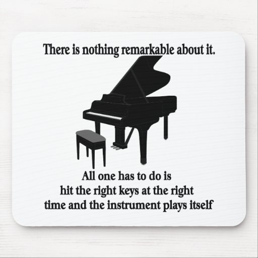 Pianist Musician T-shirts and Gifts Mousepad
