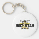 Pianist Rock Star by Night Key Chains