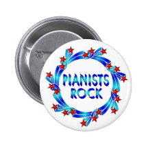 Pianists Rock Red Stars Pin