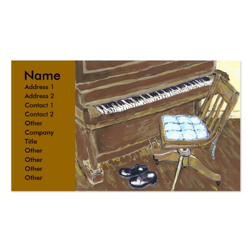 Piano and Chair, Business Card Templates