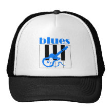 Piano and guitar blues mesh hats