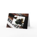 Piano and Rose Art Greeting Card card
