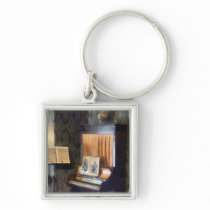 Piano and Sheet Music on Stand keychains