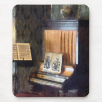 Piano and Sheet Music on Stand mousepads
