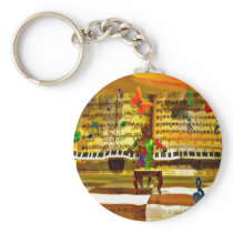 Piano art keychain