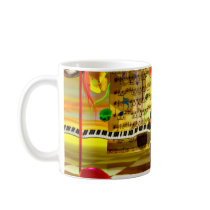 Piano art coffee mug