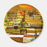 Piano art refrigerator magnet