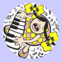 piano baby stickers