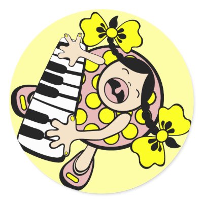 piano baby sticker by VioDeSign