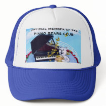 Piano Bears Club Cap hats by tallypiano Piano Bears Club Cap hats