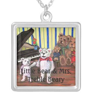 Piano Bears Storybook Necklace necklace