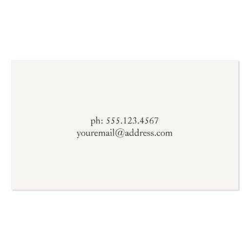 Piano Business Card (back side)