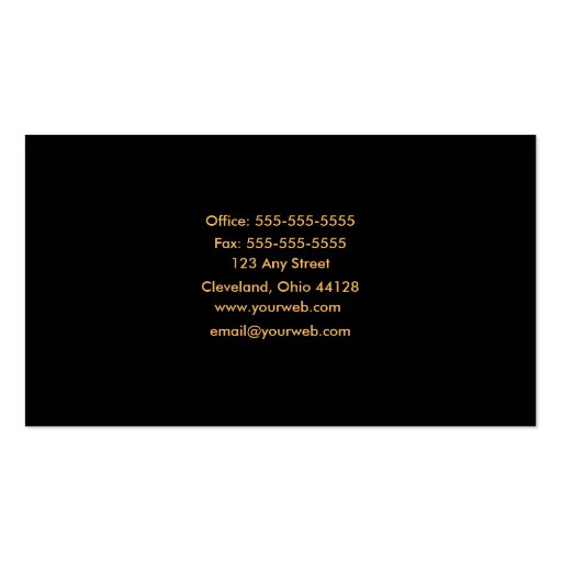 Piano Business Card (back side)
