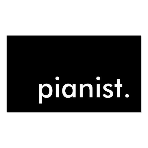 piano. business card template (front side)