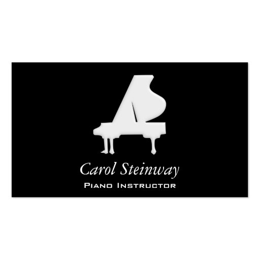 Piano Business Card Template (front side)