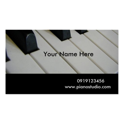 Piano/ Business Card Template (front side)