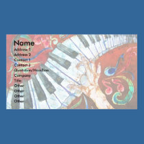 Piano Business Card Template 2 (light) business cards