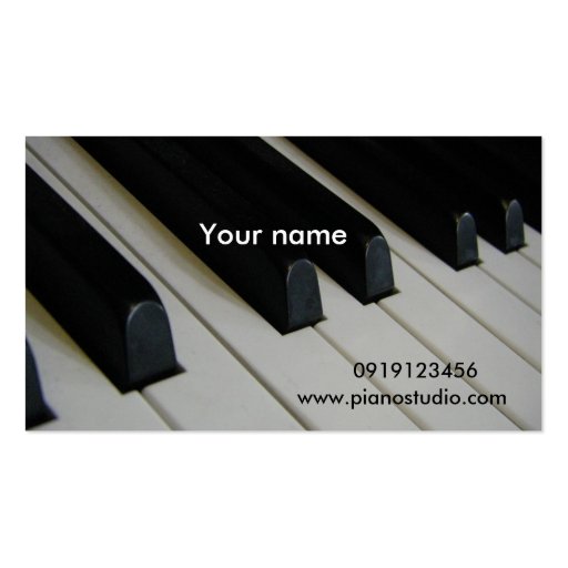 Piano/ Business Card Templates (front side)