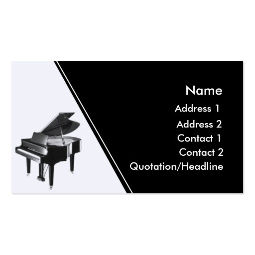 Piano Business Cards