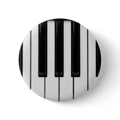 Piano Pinback Button by Paper_Airplane