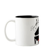 Piano cat mug