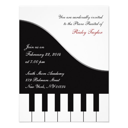 Piano Concert Invitation