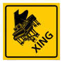 Piano Crossing Highway Sign posters by wesleyowns Piano Crossing Highway Sign posters