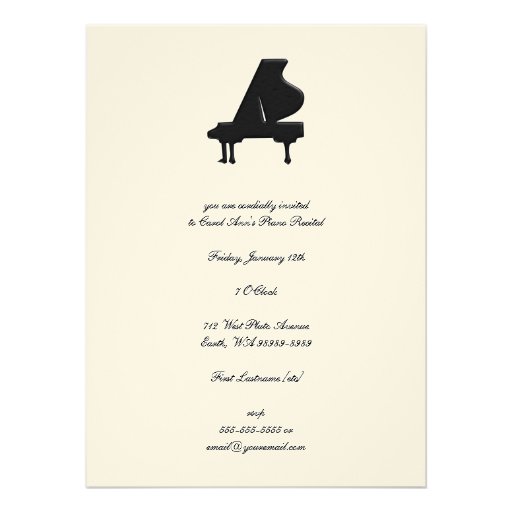 Piano Custom Invite