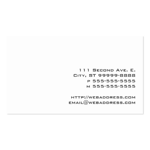 Piano Damask Business Card Template (back side)