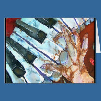 PIANO GREETING CARD cards