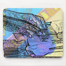 piano hands  guitar neck hands pastel version mousepads