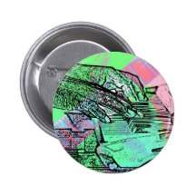 Piano hands over saturated guitar hand neck button