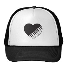 Piano Heart Mesh Hats
