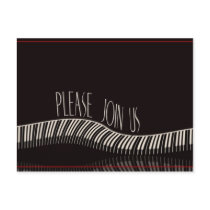 Piano invitation postcard by aslentz Piano invitation postcard